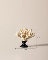 Resin Decorative Figurine - Elegant Cream Sculpted Accent