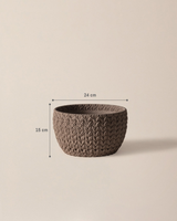 Dolly Decorative Planter Pot - 24 cm - Taupe Home Decor
