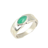 Premium Sterling Silver Marquise Green Gemstone Ring