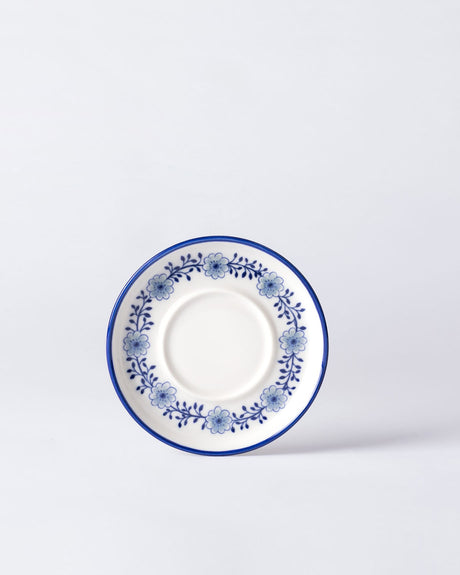 Turkish Porcelain 6-Piece Tea Plate Set - Grand Floral Pattern