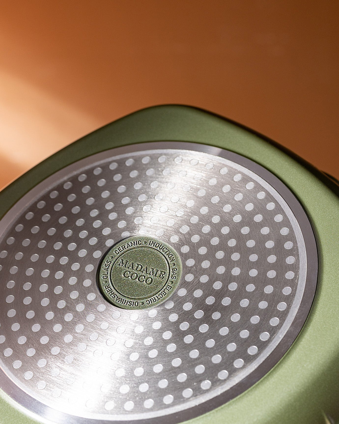 16 cm Non-Stick Grill Pan for Stovetop, Green Cookware
