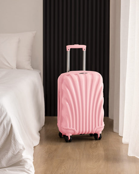 Blush Pink Cabin Size Carry-On Suitcase - Lightweight Travel Luggage