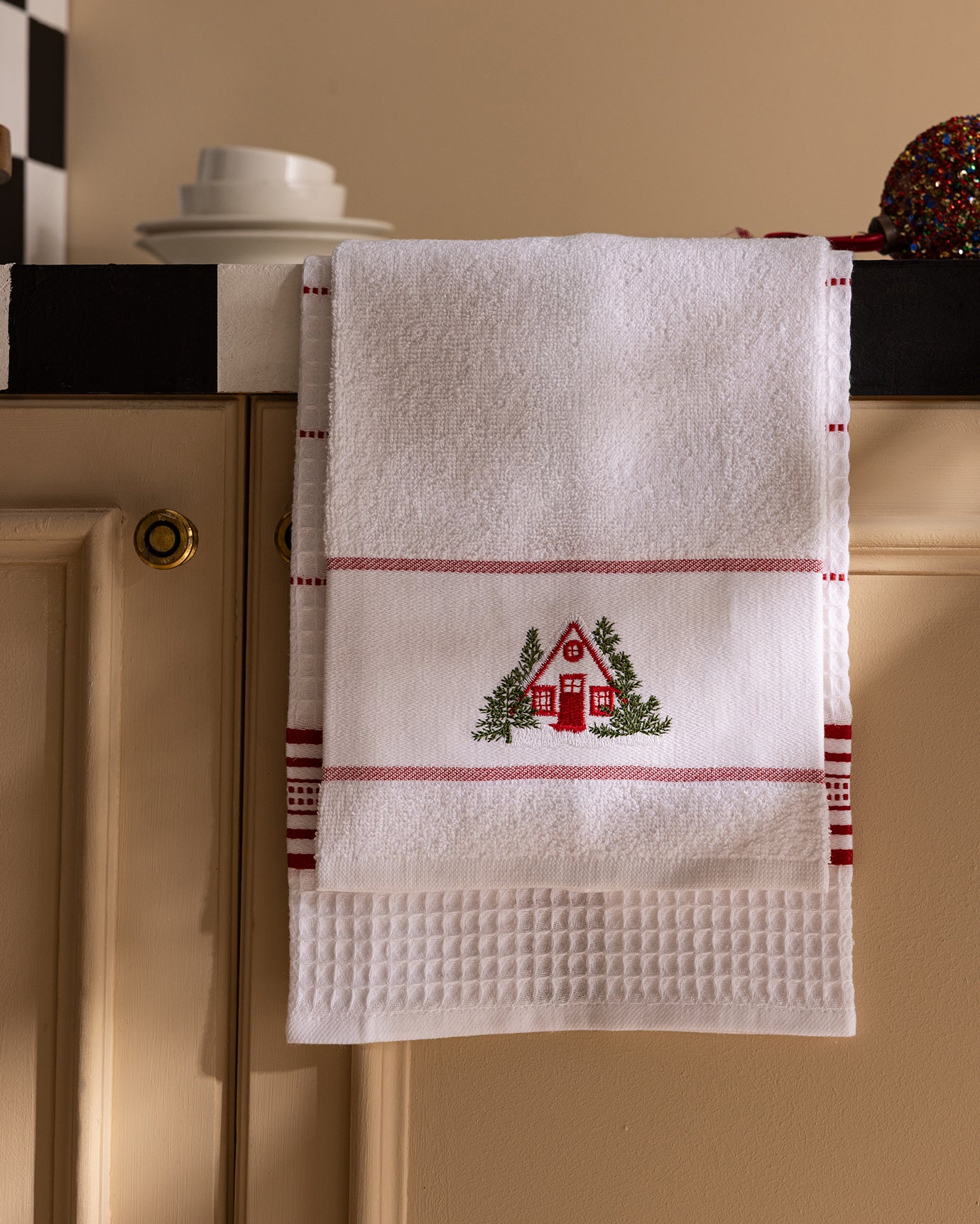 100% Cotton Kitchen Towel Set - Absorbent & Soft 2-Piece