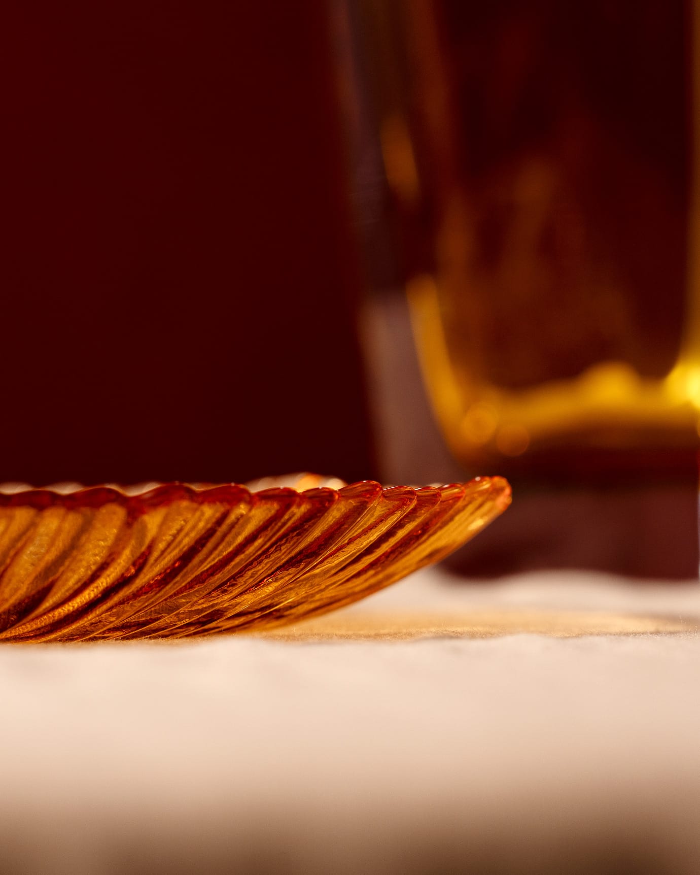 Glass Pasta Plate - Contemporary Soleil Inspired Design