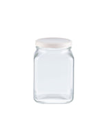 Square Glass Food Storage Jar with Lid - 1600 ml
