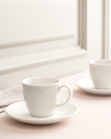 Porcelain Coffee Cup Set for Two - Elegant Soleil Design