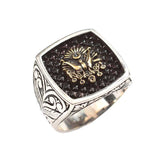 Sterling Silver Men's Ring - Ottoman Coat of Arms Engraving