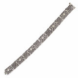 Sterling Silver Filigree Bracelet - Intricate Patterned Design