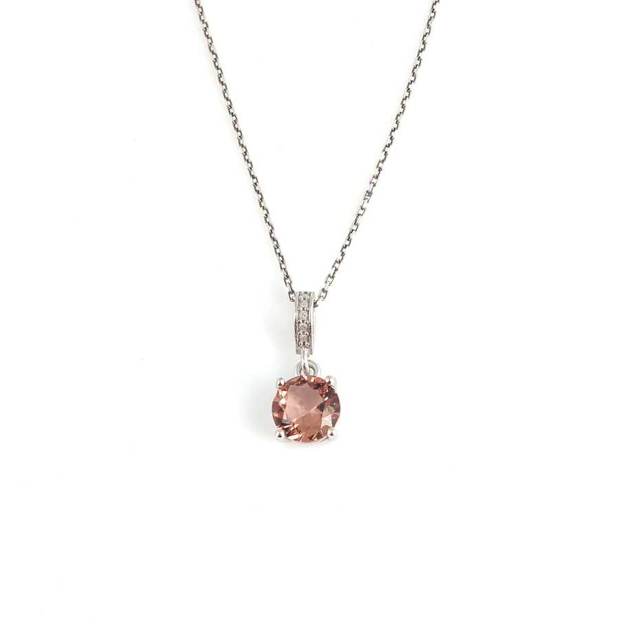 925 Sterling Silver Zultanite Necklace - Round Pendant Style