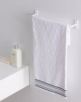 Tournant 100% Cotton Face Hand Towel - White & Navy Blue
