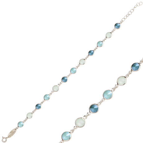 Rose Gold Plated Sterling Silver - Mini Eternity Bracelet