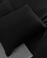 100% Cotton Sateen Double Duvet Cover Set - Soft Printed Design