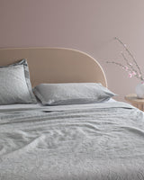Cotton Bedspread Set - Single Size Bed Cover with Pillowcase, Grey