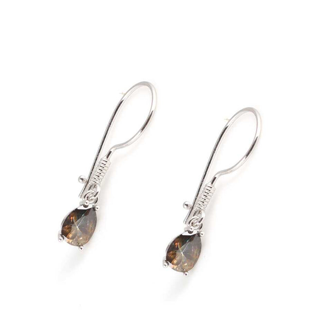 Sterling Silver Mystic Topaz Teardrop Dangle Earrings - Petite Design