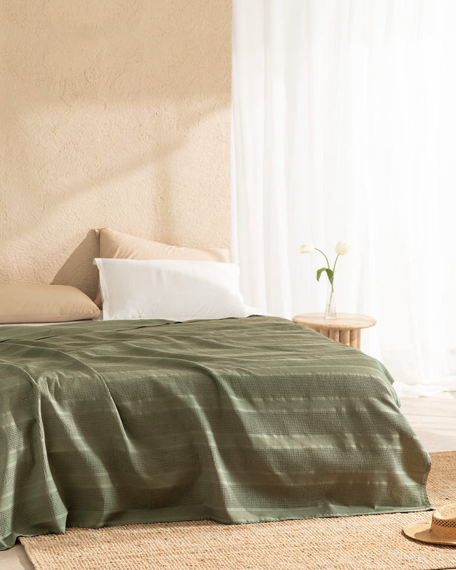 Ecocell Pique Weave Single Size Lightweight Summer Blanket