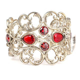 Luxurious Red Ruby Gemstone Bracelet