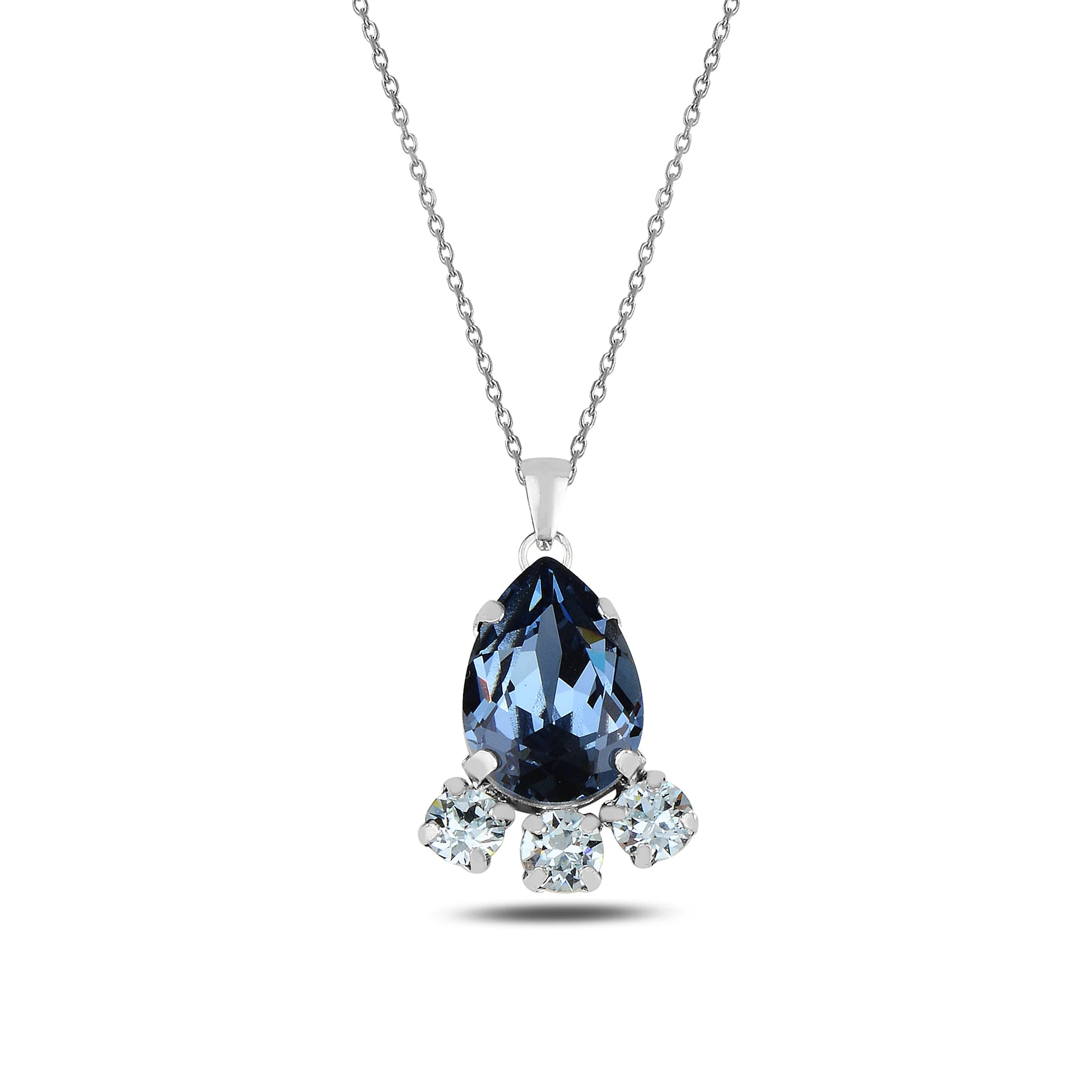 Crystal Chandelier Necklace - Elegant Marquise & Pear-Cut Design