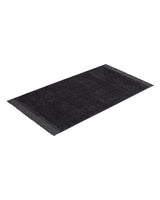 Durable Polyester Fringed Area Rug - Modern Anthracite Design