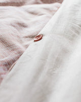 King Size 100% Cotton Crepe Printed Duvet Cover Set - Powder Pink