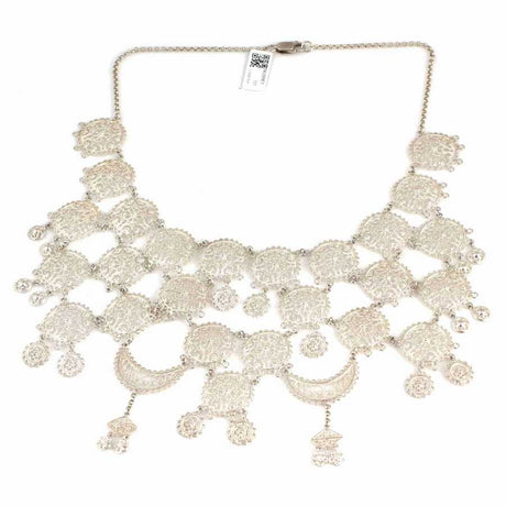 Premium 925 Sterling Silver Moon Filigree Necklace