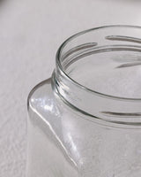 Square Glass Food Storage Jar with Lid - Red - 1600 ml