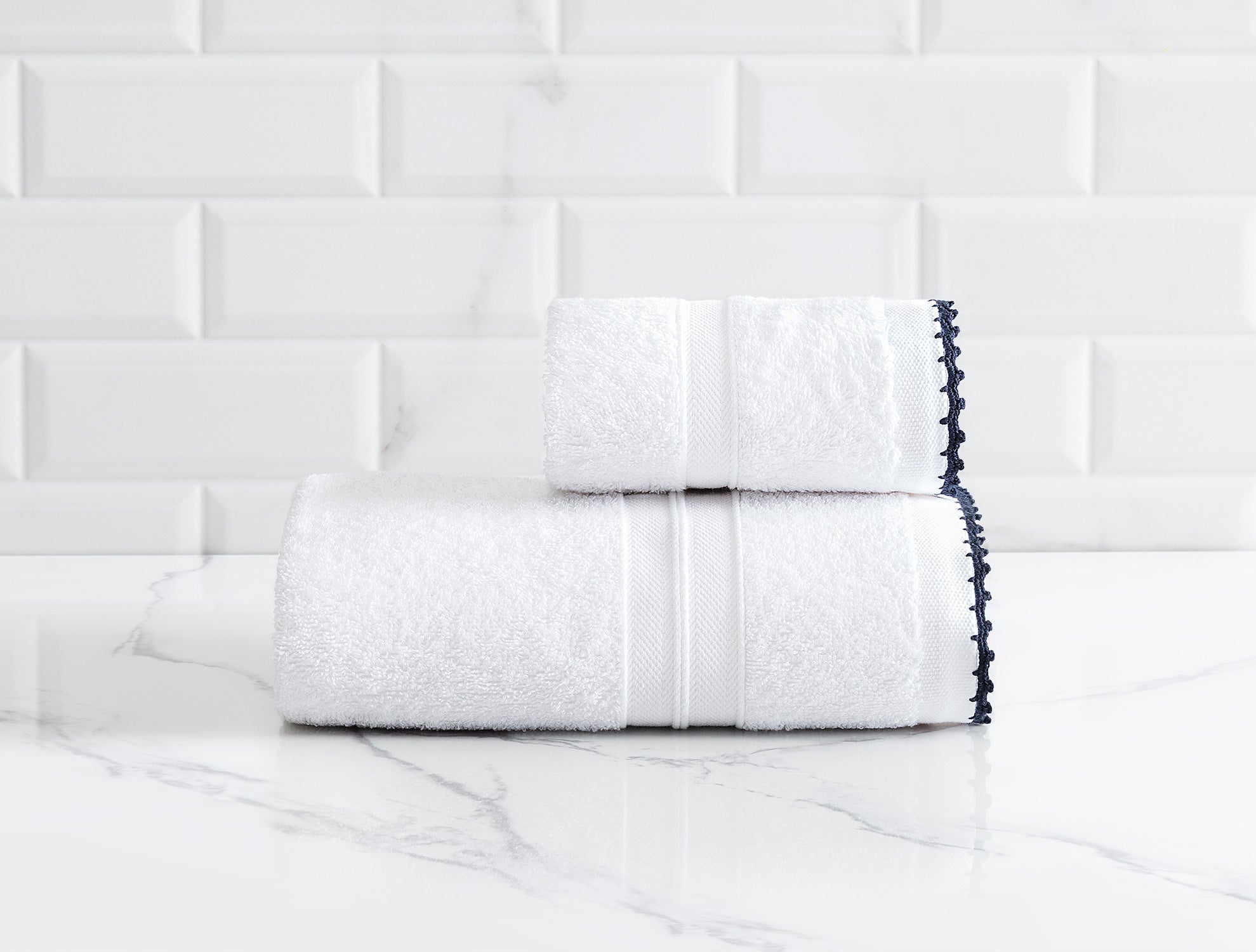 Bellamy Crocheted Hand Towel - Soft, Absorbent & Decorative