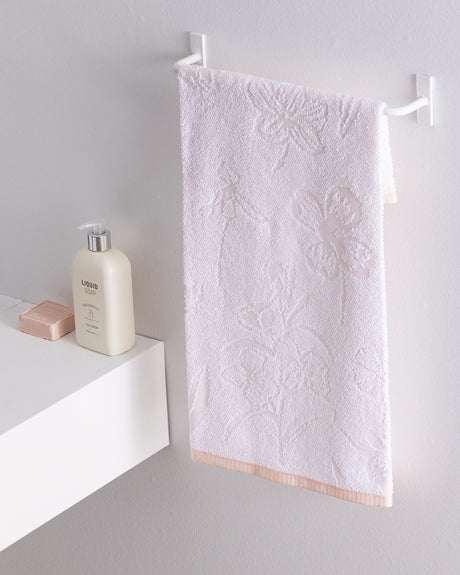 Opale Cotton Face Towel - Soft Absorbent Bathroom Towel - Powder Pink