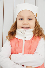 6 White 2 - Piece 100% cotton Baby & child Hat & Neck Warmer Set - TryAladdin