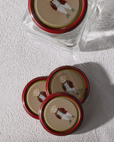 Square Glass Food Storage Jar with Lid - Red - 1600 ml