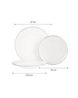 Fine Bone Porcelain 6-Person Dinner Set - Edmon Collection