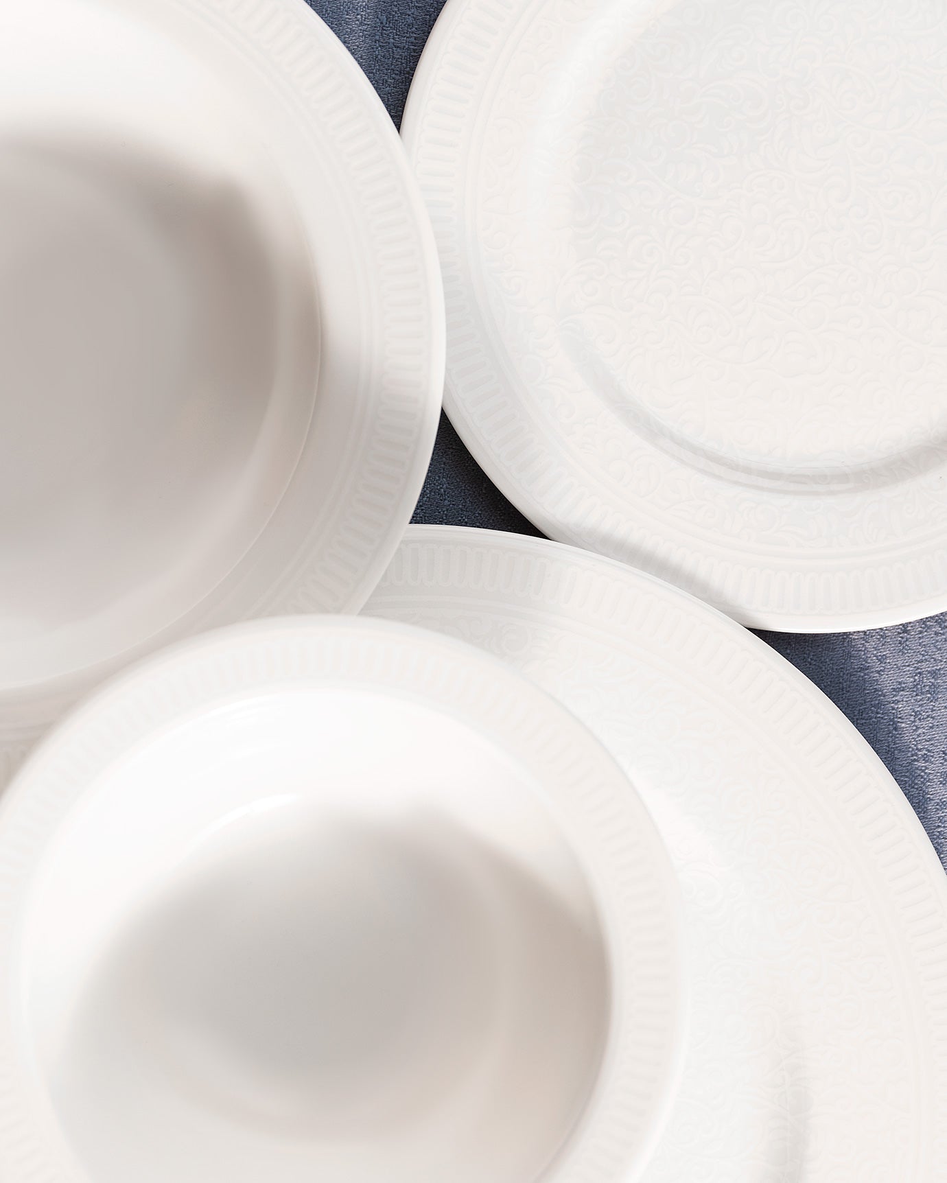 New Bone China 24-Piece Dinner Set - Claire Collection