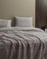 100% Cotton King Size Duvet Cover Set - Crepe Print Design
