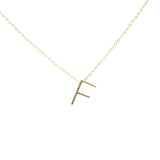 Personalized 925 Sterling Silver 3D Initial F Pendant Necklace