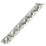 Premium 925 Sterling Silver Striped Triangle Bracelet