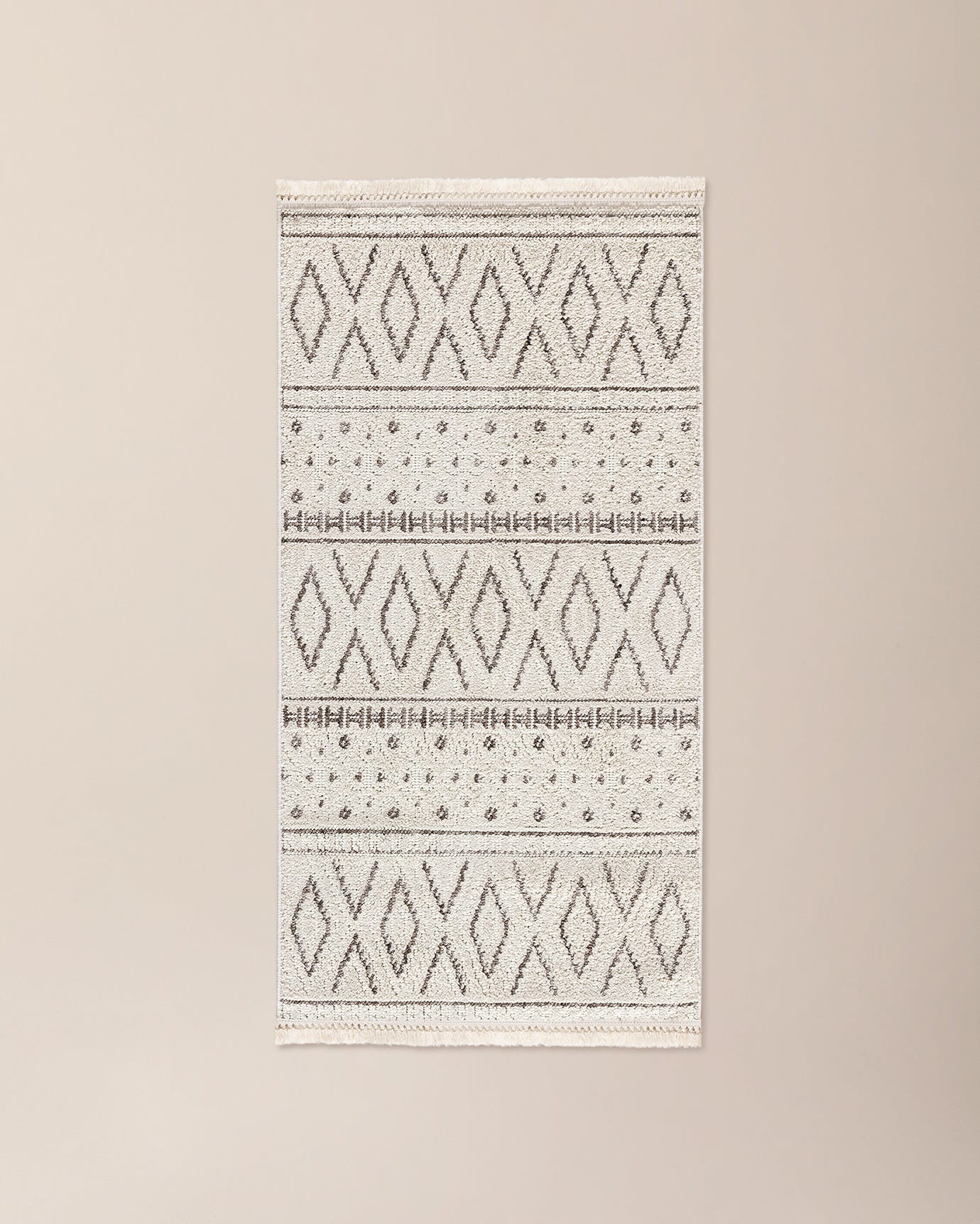 Chessy Geometric Cream Area Rug