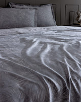 100% Cotton Sateen Double Duvet Cover Set - Vannes Printed Design