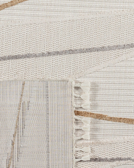 Polyester Area Rug - Modern Grey Design with Soft Pile