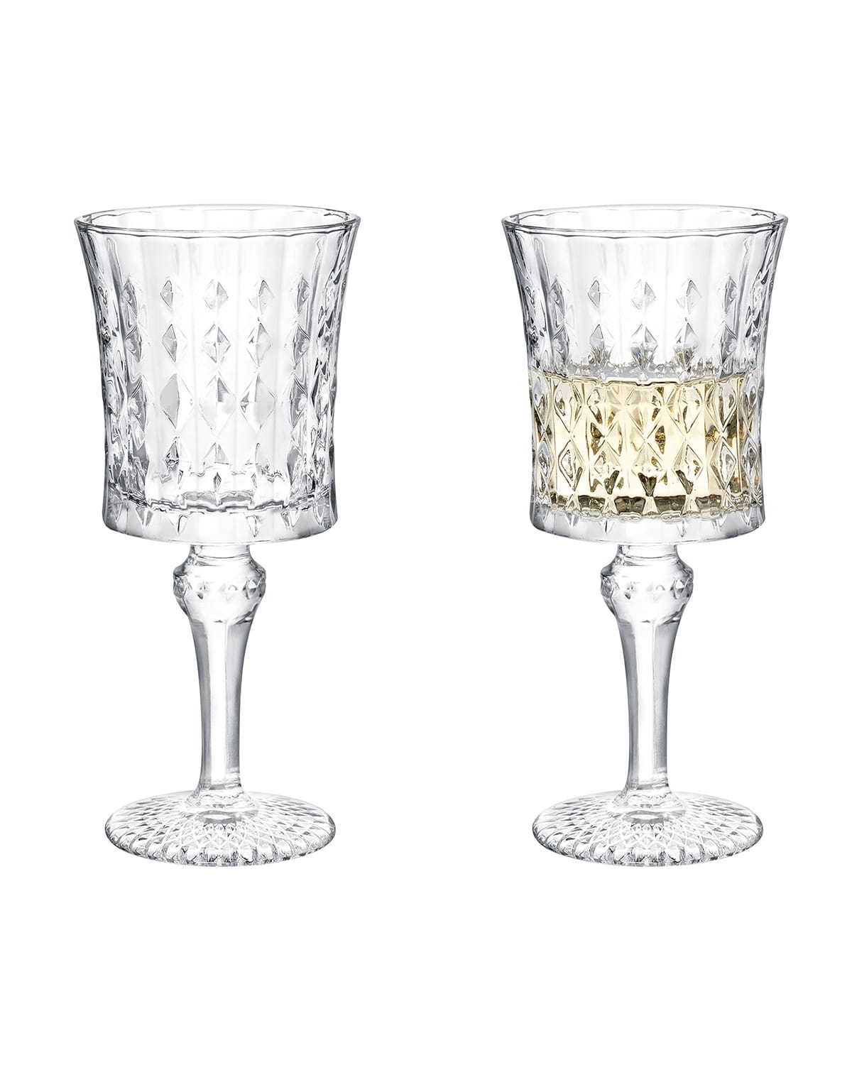 Soda Glass 4-Piece Short Stem Goblet Set - Stephanie Design