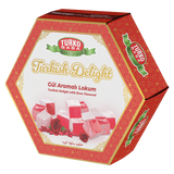 TURKOBABA Premium Rose Flavored Turkish Delight Loukoum - 250g