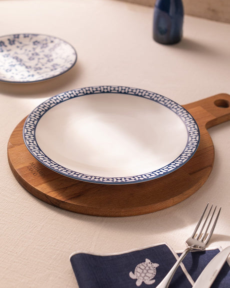 New Bone China Serving Plate - Rêve Bleu Blue Dream Pattern