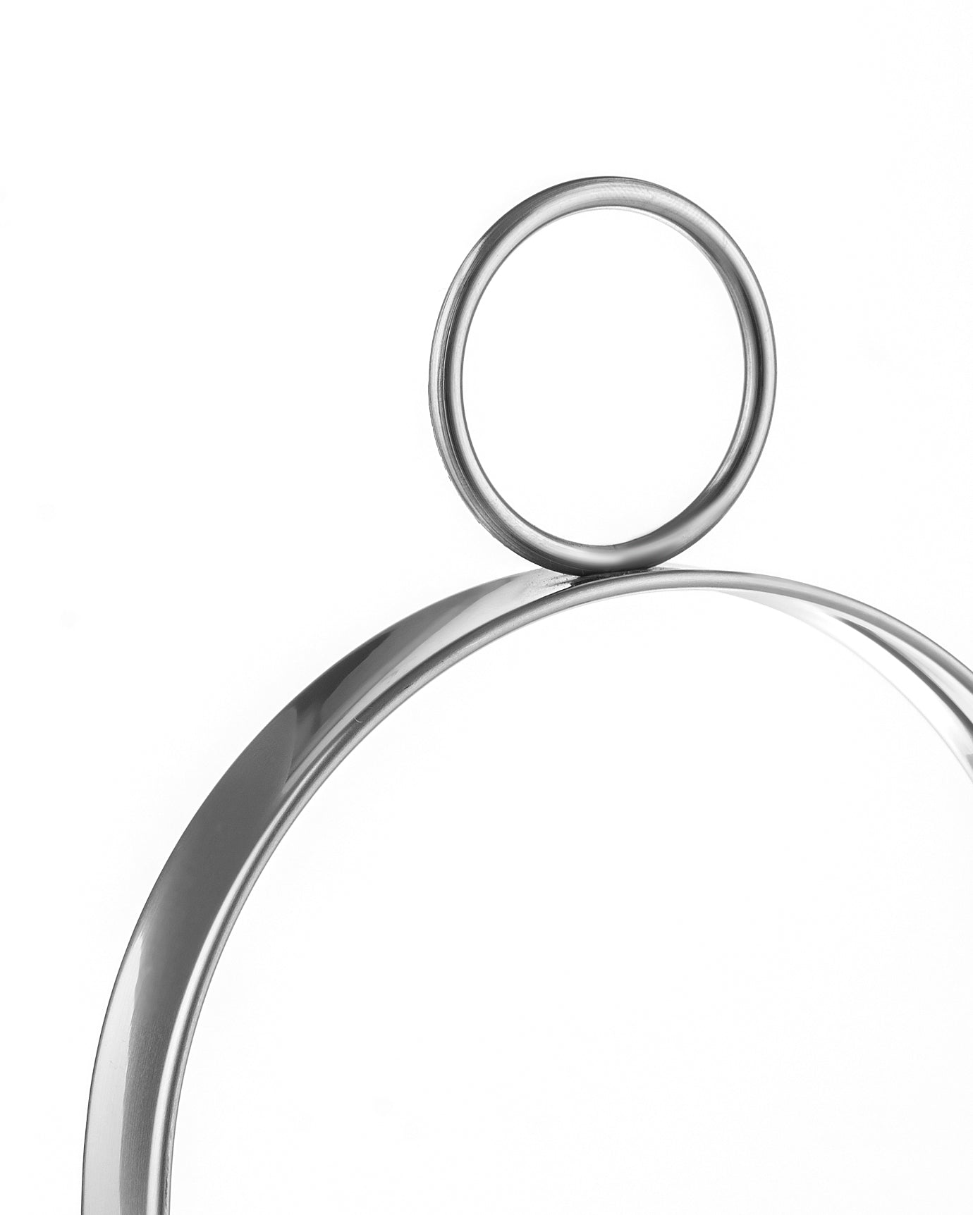 Bougeoir en acier inoxydable et verre - Finition argentée moderne