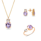 Ensemble de bijoux en argent sterling avec cristaux Swarovski - Élégance sans effort