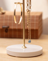 Metal & Wood Jewelry Stand - Elegant Littera Minimalist Design