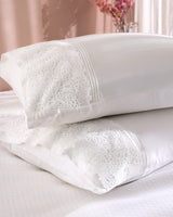 100% Cotton Double Pique Set - Elegant Lace Trim