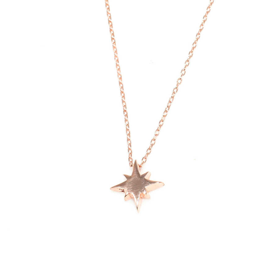 Premium 925 Sterling Silver North Star Necklace