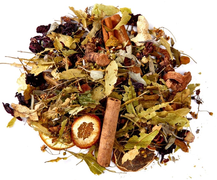 Premium aromatische winterkruidenthee blend