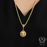 Premium Sterling Silver Publius Helvius Medallion Necklace