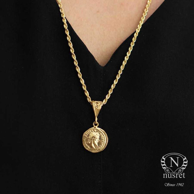 Premium Sterling Silver Publius Helvius Medallion Necklace
