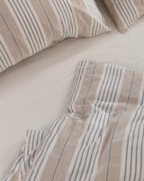 Premium Cotton Blend Double Duvet Cover Set - Yarn-Dyed Anthracite