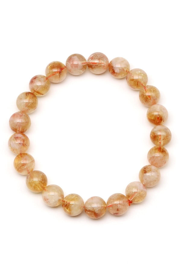 Genuine Citrine Natural Stone Bracelet - Aura Cleansing & Vitality